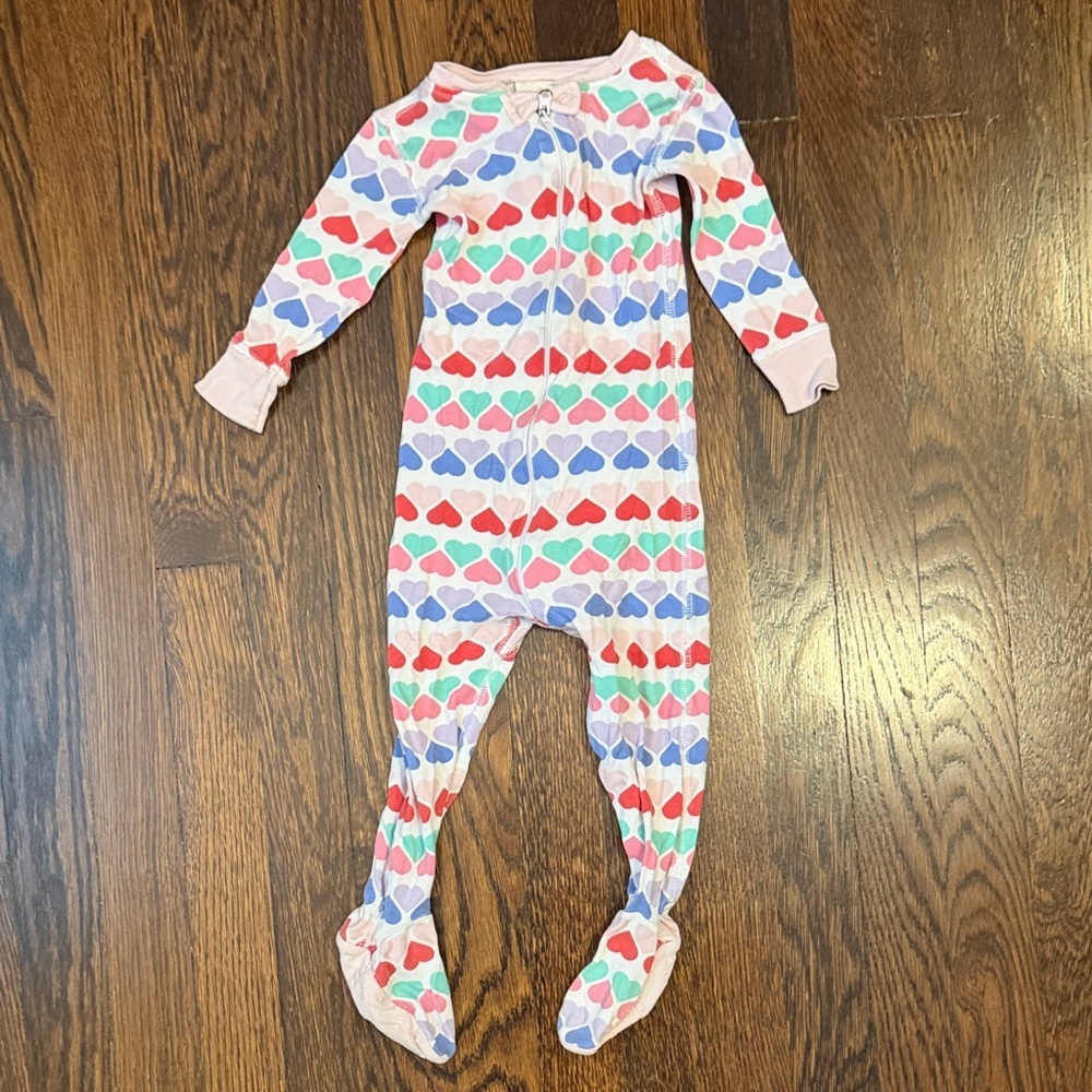 The Beaufort Bonnet Company Heart Patterned Kids Footie